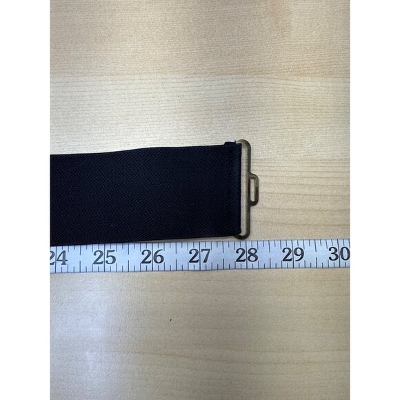 Elastic Black Womens Belt Stretch Fashion With Decorative Buckle Medium Size - Picture 4 of 4